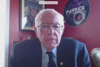 Bernie Sanders Has a Red Hot Chili Peppers Poster Hanging Up in His Office