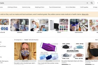 Etsy sales doubled in April thanks to homemade masks