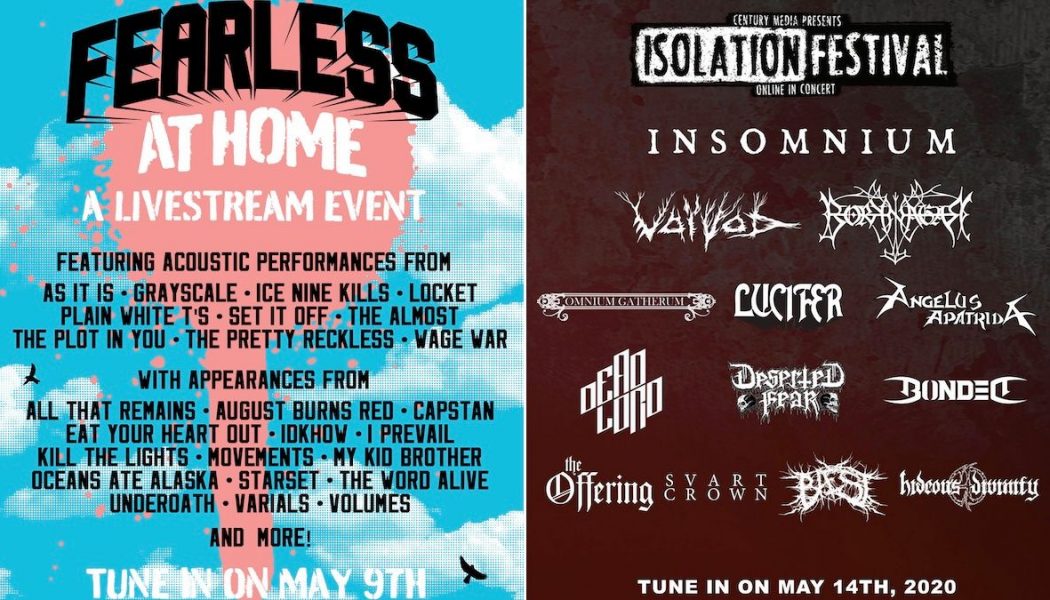 Fearless Records and Century Media Each Announce Streaming Festivals