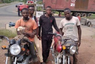Four arrested in Abeokuta for riding bike from Minna