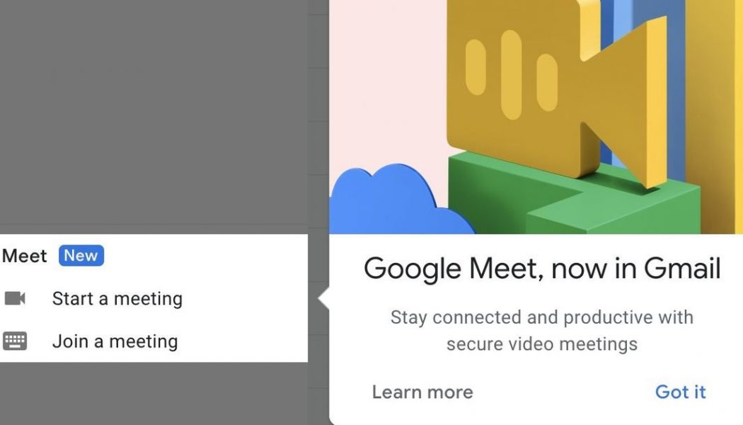 Google Meet starts rolling out in Gmail, continuing Google’s quest to unseat Zoom
