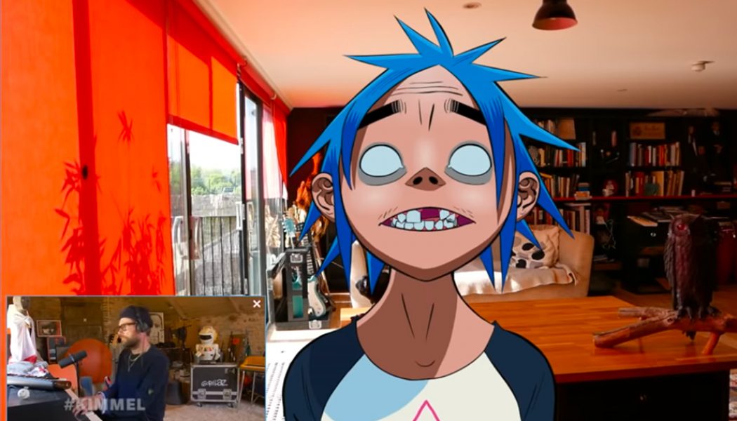 Gorillaz’s 2-D and Damon Albarn Perform ‘Aries’ on Kimmel Live