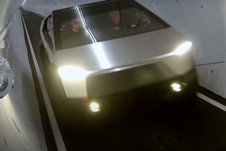 Jay Leno drives Tesla’s Cybertruck through Elon Musk’s Boring Company tunnel