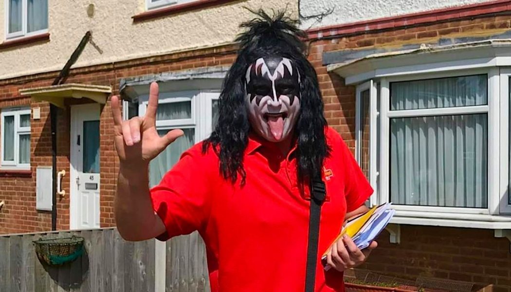 Mail Carrier Dresses Up as KISS’ Gene Simmons to Lift Spirits During Pandemic
