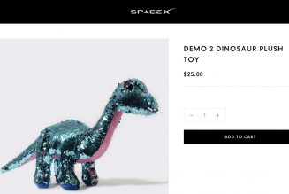 Meet the cute stuffed dinosaur that hitched a ride on SpaceX’s historic launch