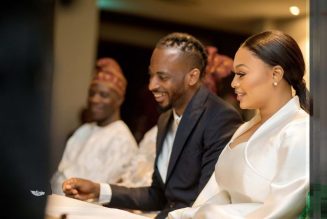 Photos From Court Wedding Of 9ice And Wife, Olasunkanmi Ajala