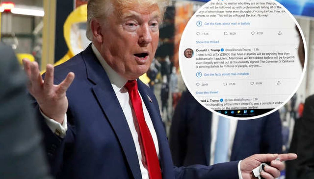 Twitter issues fact check of Donald Trump tweets for first time