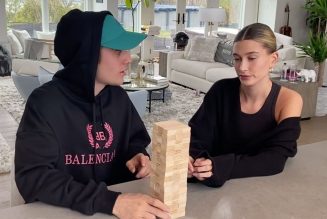 Watch ‘Quarantine Jenga’ Night Go Down at Justin and Hailey Bieber’s House