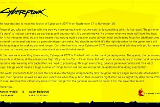 Cyberpunk 2077 Delayed Again