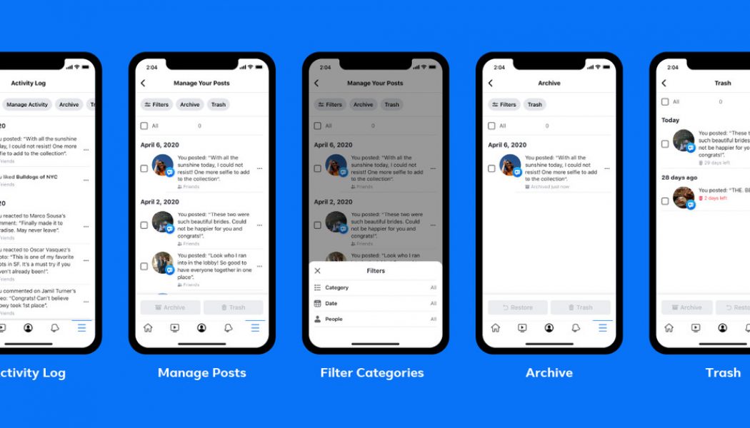 Facebook is making it easier to bulk-delete your embarrassing old posts