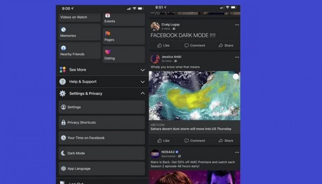 Facebook’s Dark Mode is Now Being Tested on Mobile