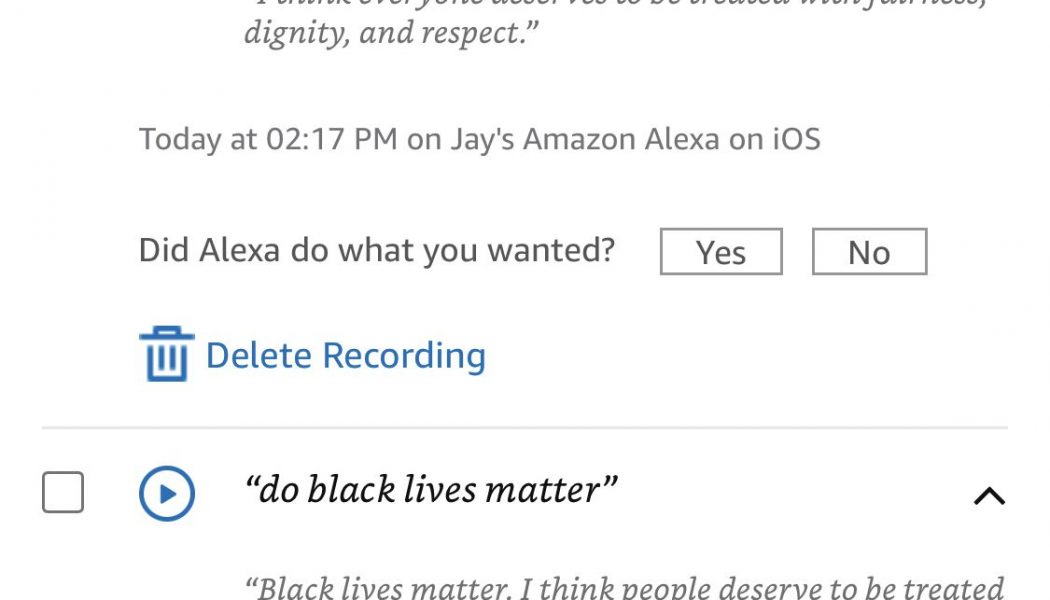 Here’s how Alexa, Google Assistant, and Siri answer the question, ‘Do black lives matter?’