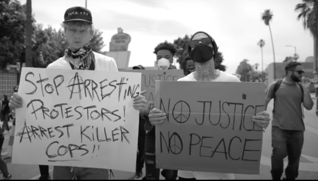Travis Barker and Machine Gun Kelly Cover Rage Against the Machine’s ‘Killing in the Name’