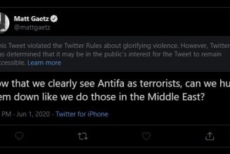 Twitter takes action against Rep. Matt Gaetz for glorifying violence