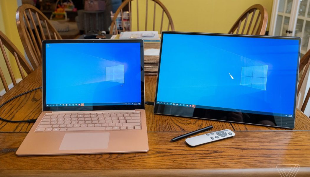 A portable display can make working from your dining room table easier