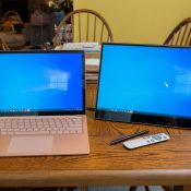 A portable display can make working from your dining room table easier