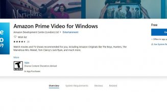 Amazon Prime Video launches Windows 10 desktop app