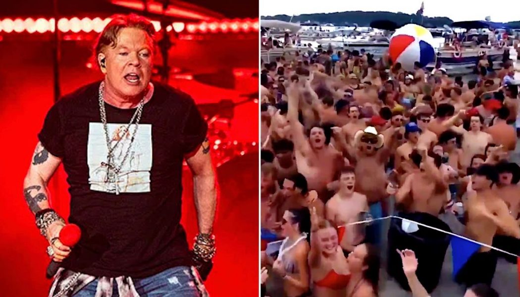 Axl Rose’s Worst Nightmare: Maskless Revelers Dance to “Sweet Child O’ Mine” at Packed Michigan Lake Party