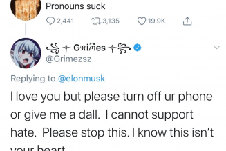 Grimes Calls Out Elon Musk After He Tweets “Pronouns Suck”