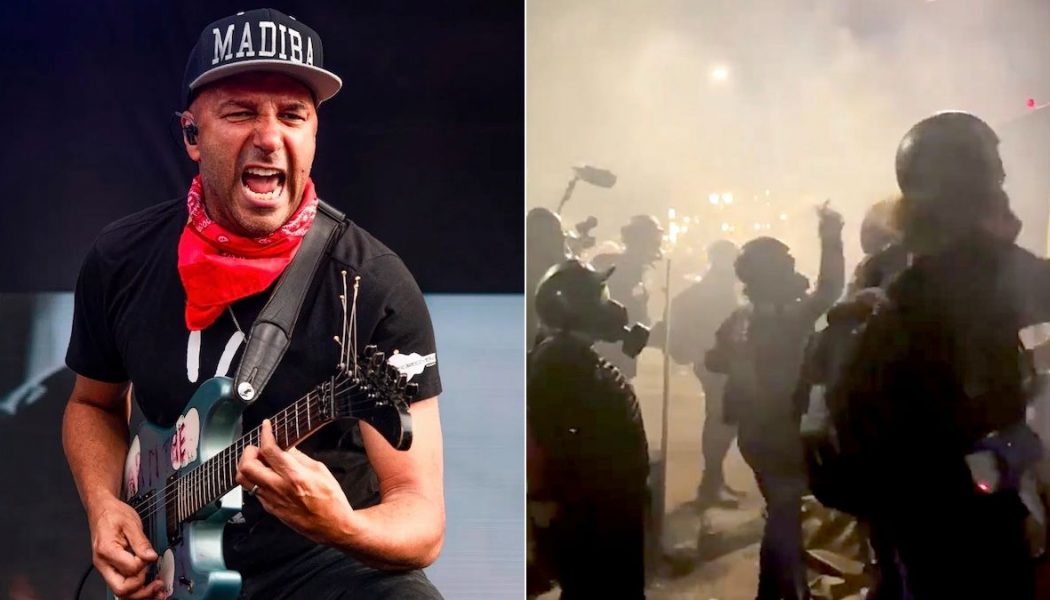 Portland Protesters Chant Rage Against the Machine’s “Killing in the Name” at Federal Agents: Watch