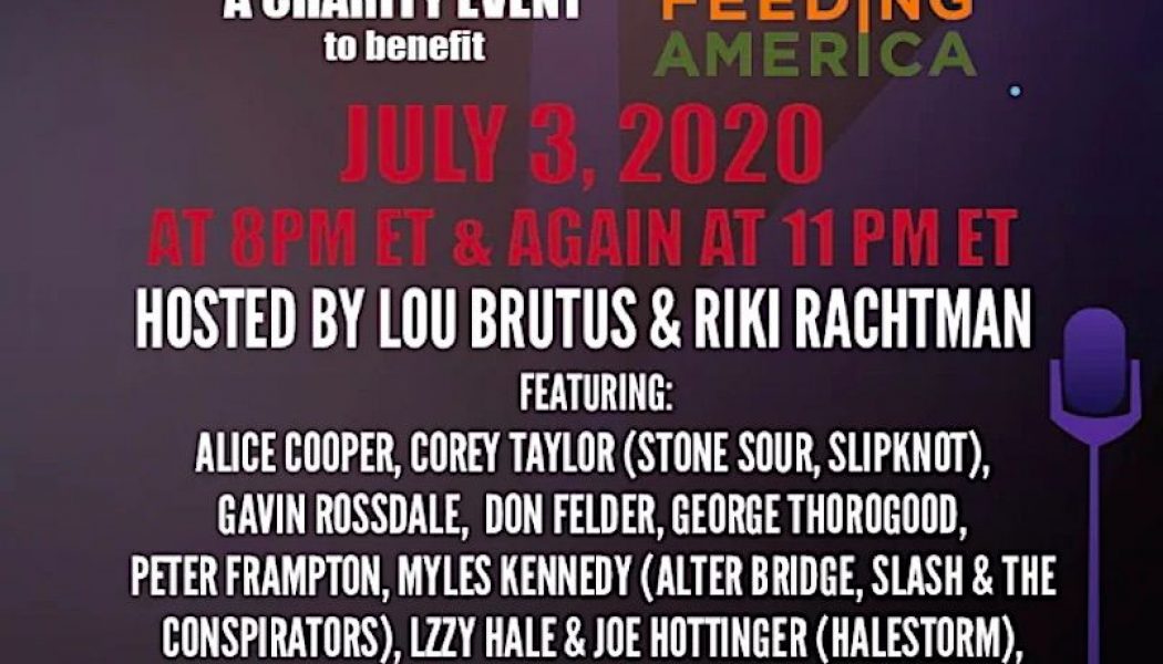 “Rock for Relief” Virtual Benefit Concert to Feature Corey Taylor, Lzzy Hale, Alice Cooper, and More