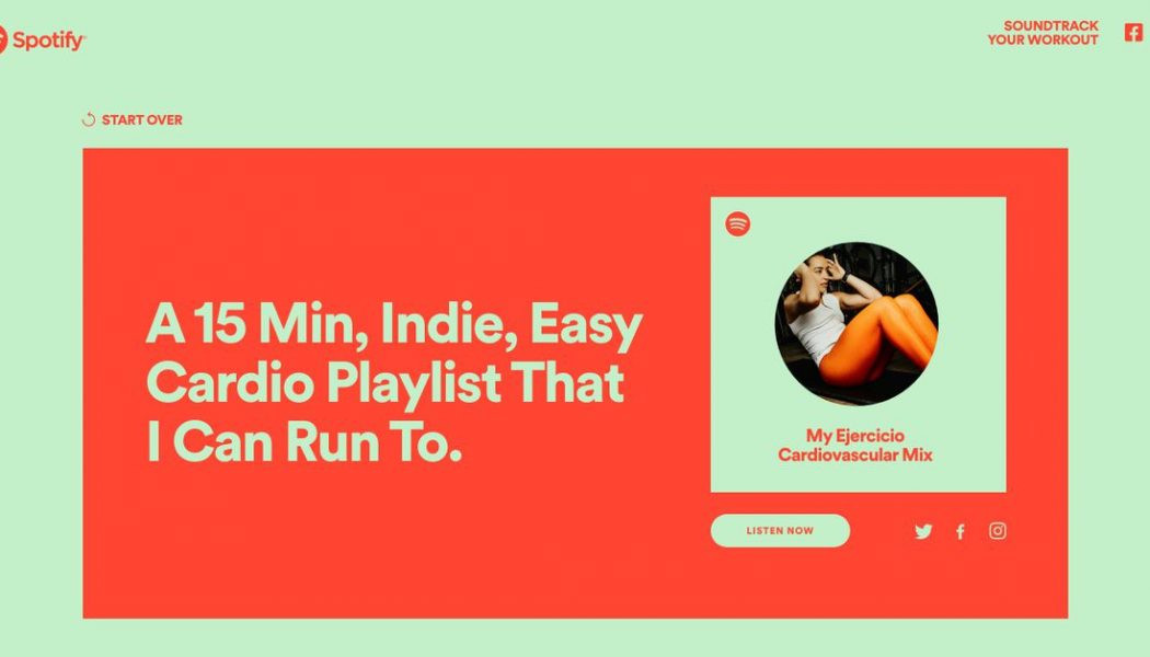 Spotify will now make you a custom workout playlist