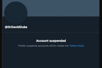 Twitter permanently suspends white supremacist David Duke