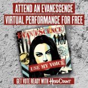 EVANESCENCE Partners With HeadCount For Campaign To Promote Voter Registration And Easy Access To Voting
