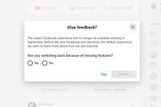 Facebook’s old web design will disappear in September