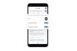 Google will show where to watch NBA or MLB games right in search