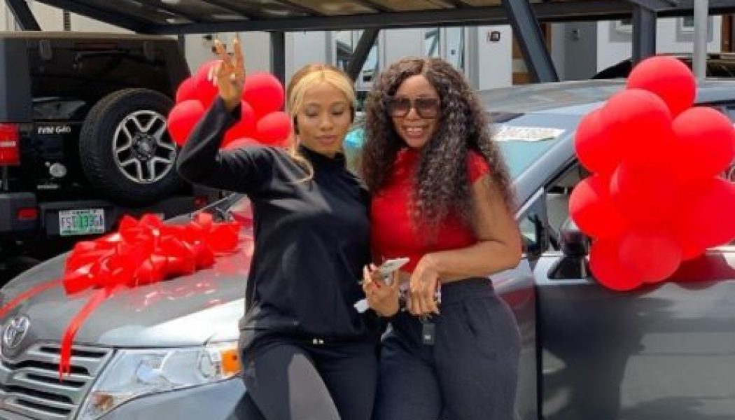 Mercy Eke buys elder sister a new car as birthday gift