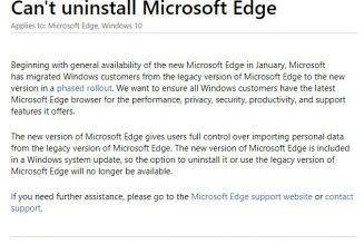 Microsoft’s ‘can’t uninstall Microsoft Edge’ support page is hilariously telling