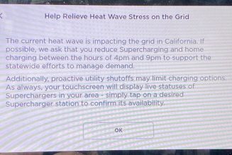 Tesla owners in California asked to reduce charging because of a heatwave