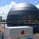 This giant glowing orb is the world’s first floating Apple Store