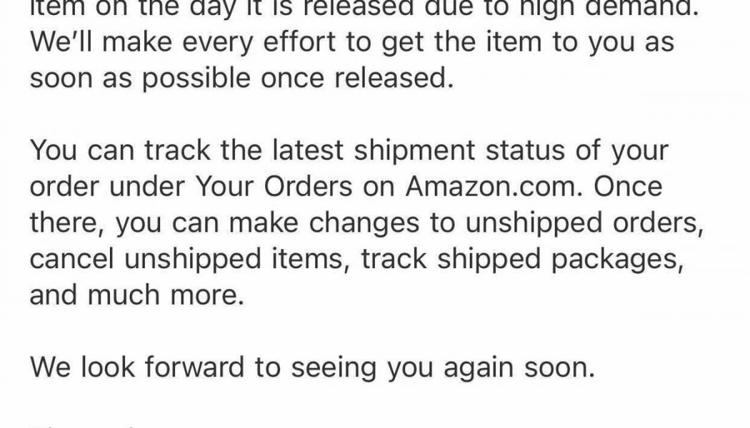 Amazon warns PS5 preorder customers that consoles might arrive after launch day