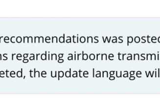 CDC removes guidance about airborne spread of the coronavirus