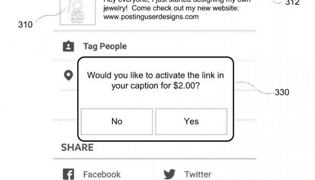 Instagram may be planning to charge a fee to put links in captions, patent suggests