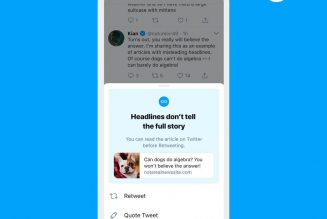 Twitter is bringing its ‘read before you retweet’ prompt to all users