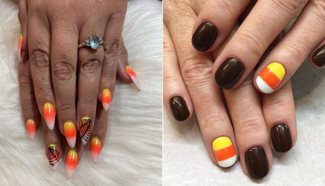 18 Candy Corn Manicures That Are Absolutely Giving Us a Sweet Tooth