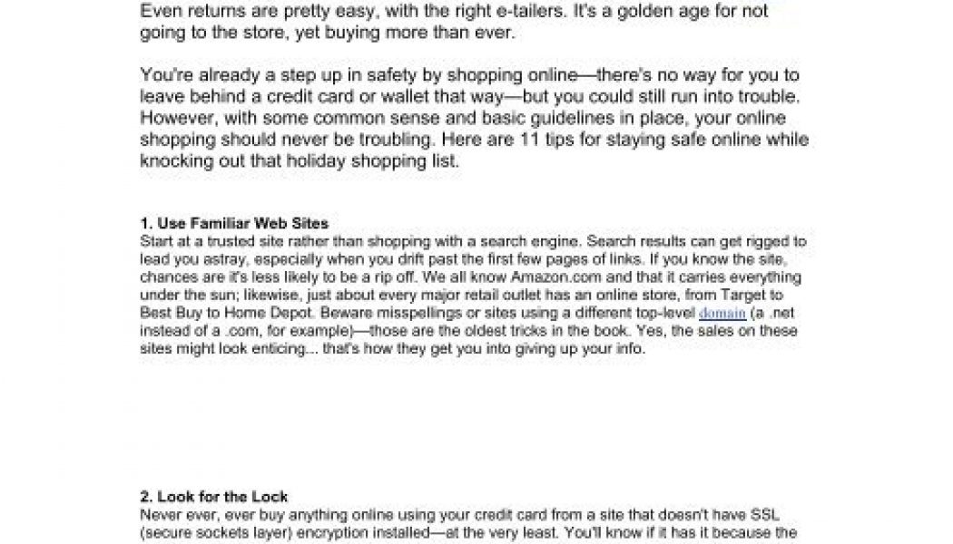 4 Tips to Securing your Safety while Shopping Online