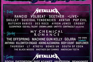 Aftershock 2021 Lineup: Metallica, My Chemical Romance, Limp Bizkit, Mastodon, Rancid, Gojira, and More