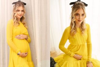 Chiara Ferragni Shows Off Her New Baby Bump in a Joyful Little Yellow Tea Dress