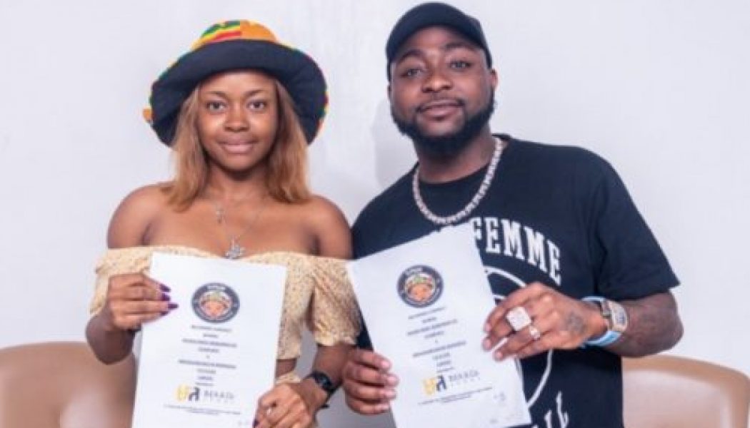 Davido officially signs Liya to record label DMW