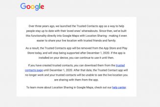 Google kills off app that let you check in on loved ones during an emergency
