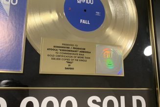 Kiddominant Receives RIAA Gold Plaque for Davido’s “Fall”