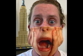 Macaulay Culkin Wears His Own Face With Incredible Home Alone Mask