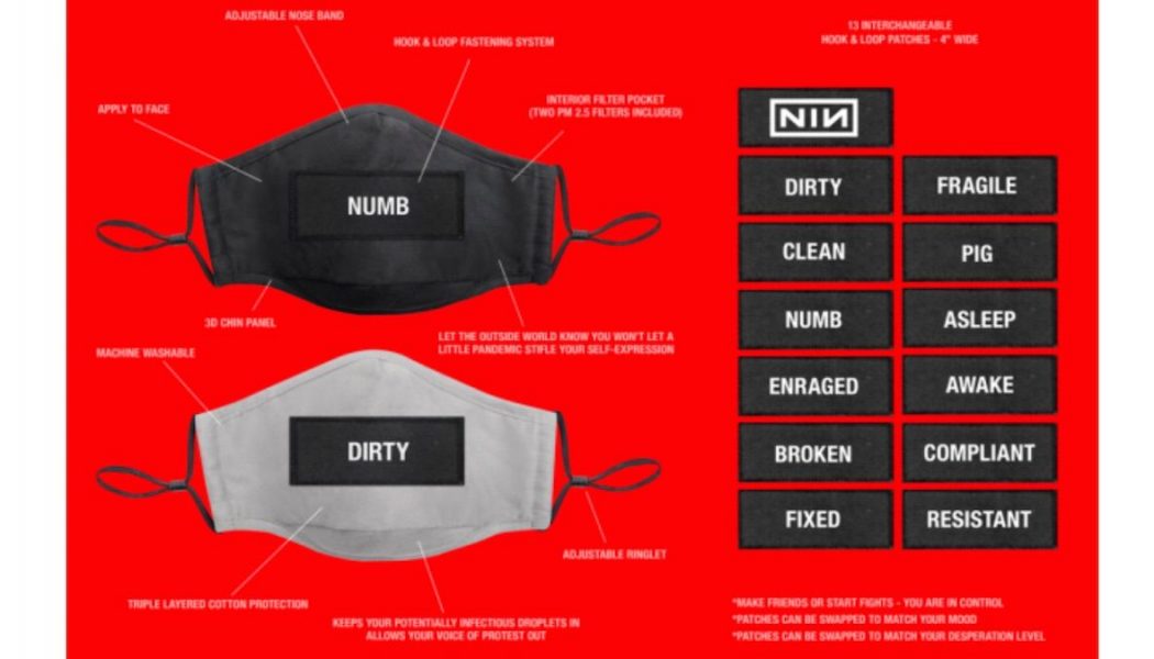 Nine Inch Nails Are Selling Face Masks with Removable Words