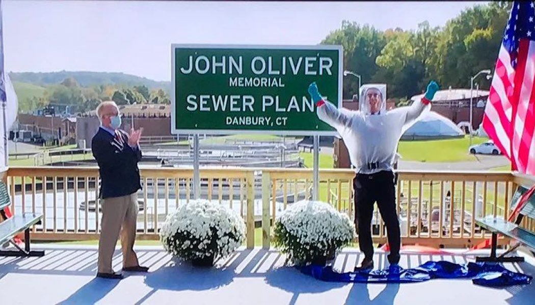 The John Oliver Memorial Sewer Plant Opens with Shitty Speech from John Oliver: Watch