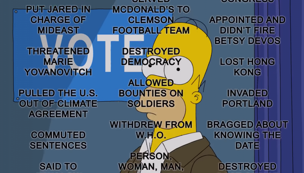The Simpsons Lists 50 Terrifying Reasons To Vote Against Trump: Watch
