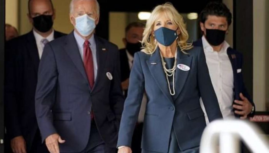 US election: Joe Biden votes in Delaware